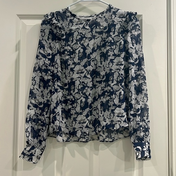 Zara Tops - Zara semi sheer floral blouse